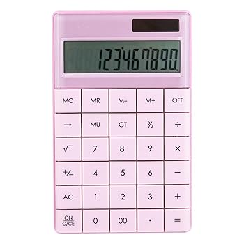 【中古】電卓 デスクトップ電卓シームレスボタンノンスリップパッド入りデュアルパワー 事務用品 学校 小売店 仕事用 (Color : Pink, Size : 16.5x10.2cm|AJIMURA-SHOP