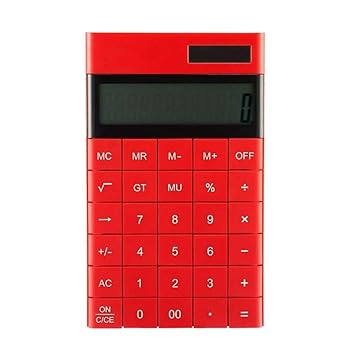 【中古】デスクトップ電卓 電卓12桁大画面ディスプレイ電卓ポータブルデュアルエナジー薄型フラットキャンディ電卓色ビッグボタン電卓 正確な計算 (Color