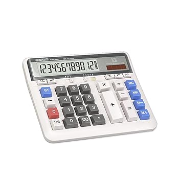 【中古】計算機、太陽電卓、標準デスクトップ電卓、デスクトップ計算機12桁、オフィス、ホーム、学校の標準機能