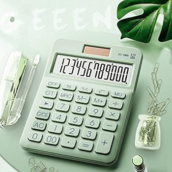 【中古】【未使用】実務電卓12桁のデスクソーラー電卓大きなボタンオフィススクールの学生のための金融ビジネス会計ツールポータブル電卓 家庭での使用に適したです｜AJIMURA-SHOP