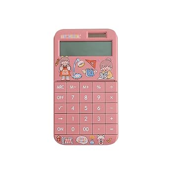 【中古】【未使用】電子電卓 ポータブルデスクトップ計算機 導いた学校事務所家のための太陽光発電計算機標準機能計算機 電子計算機 (Color : Pink)