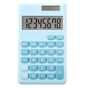 【中古】Hinikia ポケット電卓 ミニデジタルデスクトップ電卓 8桁LCDディスプレイ 基本標準機能 オフィス電卓 学校、オフィス、自宅用 (ブルー)｜AJIMURA-SHOP