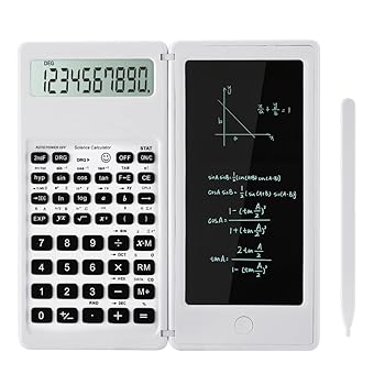 【中古】【未使用】LveSunny 関数電卓 学校用 10桁 大画面科学電卓 メモ帳付き 数学電卓 中学用品&大学用 (ホワイト)｜AJIMURA-SHOP