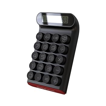 【中古】KCNNレトロ電卓メカニカル キーボードメカニカルスイッチ電卓 日常と基本的なオフィス用 10桁の大きなLCDディスプレイ (ブラック)|AJIMURA-SHOP