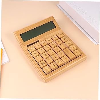 【中古】【未使用】iplusmile 木材電卓 ポータブル電子計算機 カルキュラドラス・デ・オフィチーナ 事務所の電卓 キッズ電卓 チェック番号計算機 ソーラー計算機 18｜AJIMURA-SHOP