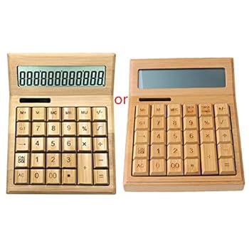 【中古】【未当て嵌める】12桁の役立つこと的な学習机とっ始め計算器ソーラー力強さ竹計算器、赤ちゃん用大型ディス賃銭数えること機付き添い人