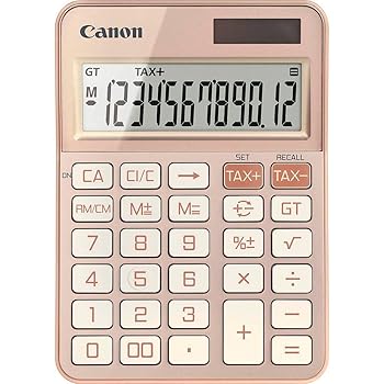 【中古】【未使用】Canon KS-125KB-RG 関数電卓 学校やビジネスに適しています デュアルパワーバッテリー 税金計算と総計機能 大型直立角度表示｜AJIMURA-SHOP