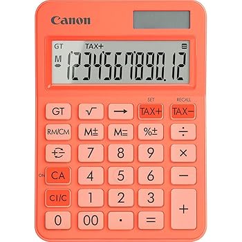 【中古】【未使用】Canon LS-125KB-OR 関数電卓 学校やビジネスに最適 デュアルパワーバッテリー 税金計算と総計機能 大型フラットディスプレイとキー|AJIMURA-SHOP
