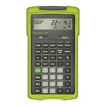【中古】2 x数えることされIndustries ConcreteCalc Pro 4225殊のほかなyd、フート、in、混凝土分数と数えること機