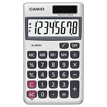 【中古】Sl-300Sv ハンドヘルド電卓 8桁 Lcd 合計5個