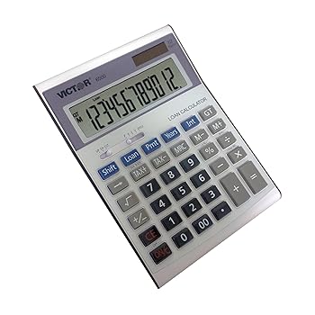 【中古】【未使用】Victor Technology 6500 Desktop Calculator Battery/Solar Desktop Calculator, 12-Digit, White - Inch