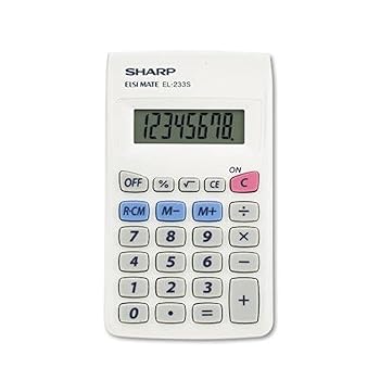 【中古】【未使用】シャープel233sbポケット電卓、8桁LCD