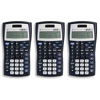 【中古】【未当て嵌める】Texas Instruments TI-30X IIS 2伝達ルート1価関数計算器 黒いこと 青みの声遣い (3、黒いこと)
