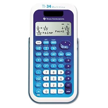 【中古】マルチビュー関数電卓 TI-34 16桁 液晶ディスプレイ 単品販売