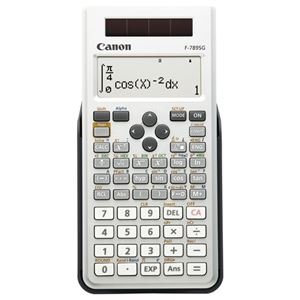 【中古】（まとめ） キャノン Canon 関数電卓 F-789SG-SL SOB 20桁 教科書ビュー 445関数 19メモリ ホワイト 6952B001 1台 【&times;2セット】｜AJIMURA-SHOP
