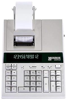 【中古】Monroe 2020PlusX 12桁 ミディアムデューティー カラープリント計算機 オプションのサプライとフォーム製の高さ調節パッド Calculator