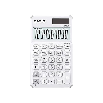 【中古】【未使用】CASIO 電卓 0.8×7×11.8インチ ホワイト SL-310UC-WE|AJIMURA-SHOP