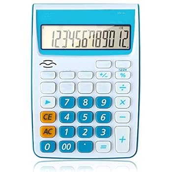 【中古】関数電卓 プラスチック耐久性に 12ビットの大画面ディスプレイの簡単な科学的な音声電卓 (Color : Blue, Size : 13.2x18.5cm)