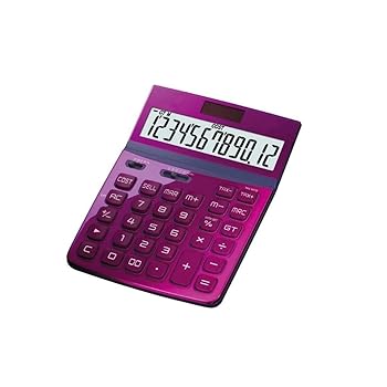 【中古】【未使用】デスクトップ電卓 電卓電子会計事務用品大画面ディスプレイソーラーデュアルパワー電卓 正確な計算 (Color : Purple)｜AJIMURA-SHOP