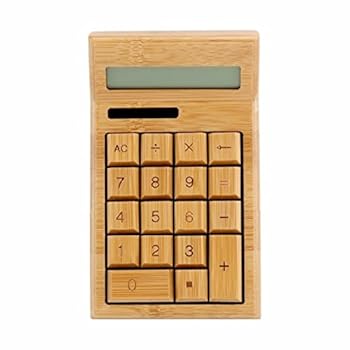【中古】【未使用】実務電卓関数電卓12デジタル竹デスクトップ電卓18キー学校とビジネスのための太陽光発電木材金融計算機 家庭での使用に適したです|AJIMURA-SHOP