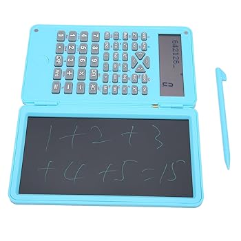 【中古】メモ帳付きポータブル関数電卓 10桁LCDディスプレイ サイレントポケット電卓 再利用可能なライティングパッド付き 学校やオフィスの会議や家族に｜AJIMURA-SHOP