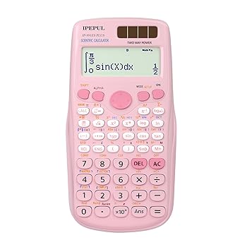 【中古】【未使用】関数電卓 IPepul ピンク 算数電卓 417機能 ソーラーバッテリー電源 4ライン表示 中高生 大学生 教師用 学校用品 (Pink 991ES Plus)|AJIMURA-SHOP