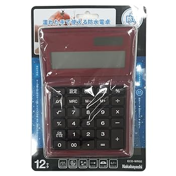 【中古】【未使用】ナカバヤシ 電卓 デスクトップ 防水タイプ M レッド ECD-WR02RD 【まとめ買い3個セット】｜AJIMURA-SHOP
