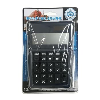 【中古】ナカバヤシ 電卓 デスクトップ 防水タイプ S ブルー ECD-WR01BL 【まとめ買い3個セット】｜AJIMURA-SHOP