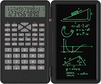 【中古】【未使用】関数電卓,関数電卓 消去可能な書き込みボード付き 240 機能 2 行 LCD ディスプレイ 折りたたみ式金融数学電卓 学用品 中学生 大学生 スカイブル｜AJIMURA-SHOP