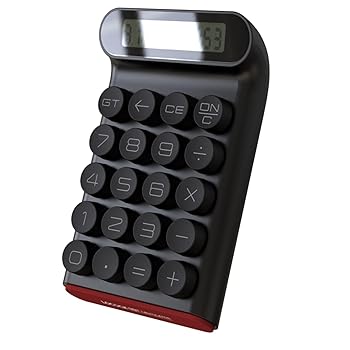 【中古】【未使用】ULOVEJOY金融電卓 レトロ電卓メカニカル キーボード ポータブル コンピューター 10 桁 LCD ディスプレイ金融オフィス ファッション電卓 (ブラッ｜AJIMURA-SHOP