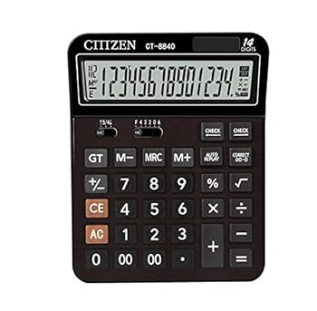 【中古】【未使用】cococina 12桁ソーラー電源とバッテリLarge LCD表示電卓電子デスクトップオフィス電卓 ブラック
