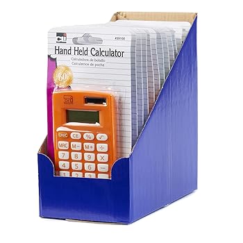 【中古】【未使用】Charles Leonard CHL39100ST 電卓 手持ち 8桁 色詰め合わせ (12個パック)|AJIMURA-SHOP