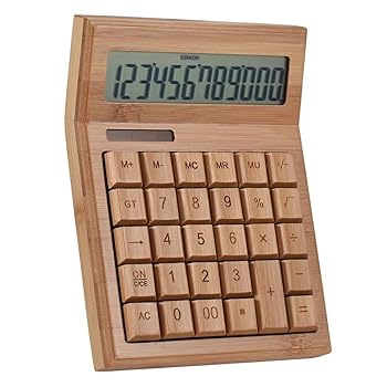 【中古】計算機 多機能竹電卓カウンター太陽とバッテリーデュアルパワード12桁 事務用品 オフィス用品 仕事用 (Color : 1, Size : One size)