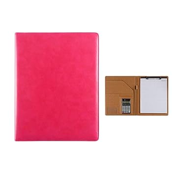 【中古】円卓会議フォルダーA4 計算器での法律学的パッドの整理保存用具支配人を書く革のインタビューフォルダ遣り直す 執務室備品 事務備品 (色 : Rose Red, Size : 32