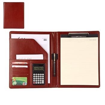 【中古】【未当て嵌める】話し合いフォルダー 計算器とビジネスフォルダフォルダフォルダのインタビュウの謂われ因縁書3倍??の整理保存用具支配人多役立つこと オフィスオーガナイザー用 (色