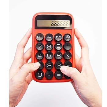 【中古】電卓 キーボード電卓ドットドット機械式計算機オフィス学生女性 オフィス事業 (色 : 赤, Size : 14.8x9.2cm)