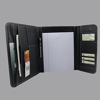 【中古】【未当て嵌める】JJZXD 計算器なめし革のオフィスマネージャーケースバッグで折り畳み能力のあるなファイルフォルダの取り合わせ書き付け (Color : A)