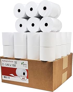 【中古】(50ロール) 2 1/4 x 150フィート ホワイト 追加機テープ ペーパーロール プレミアム 1層 レジスター/追加機/電卓ペーパーロール 印刷電卓 10キー 33,948円