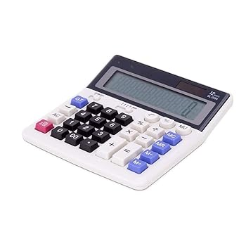 【中古】SHYPYG 12桁大型専門的学習机いの一番計算器、蓄電池と太陽光線のハイブリッドパワードチルト液晶見せびらかす、身寄りや事務所での使