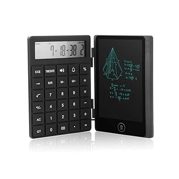 【中古】【未使用】SHYPYG 折りたたみ式コンパクト電卓10桁LCDタブレット充電式子供用タブレット描画ボード電子黒板