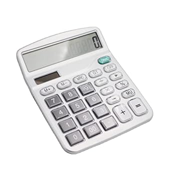 【中古】【未使用】学校のオフィスのための12桁卓上電卓大型ボタン金融ビジネス会計ツールシルバービッグキーバッテリーソーラーパワー (Color : A, Size : 14.6cm