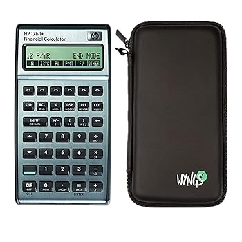 【中古】【未当て嵌める】HP 17BII+ - 17B II Plus ファイナンス計算器 + WYNGS 防御すること入れもの 黒いこと