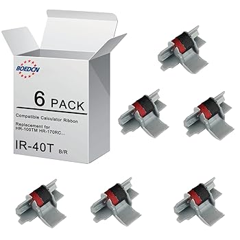 【中古】6個パック 互換電卓リボン 交換用 カシオhr-100tm hr-170RC インク IR-40T 電卓インクローラー カシオHR-100TM Canon P23-dhv CP13 シャープ EL-|AJIMURA-SHOP