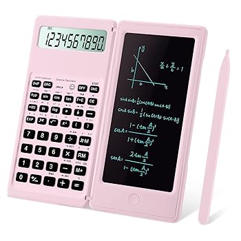 【中古】【未使用】IPepul 関数電卓 学生用 10桁の大画面 数学電卓 メモ帳付き 教室の必需品 中学用品\u0026大学用 (ピンク)