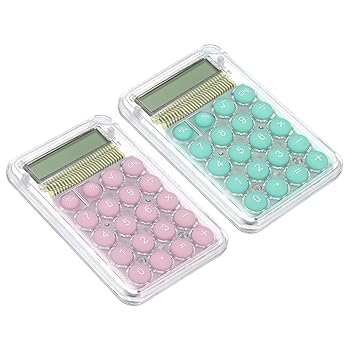 【中古】【未使用】PATIKIL デスクトップ電卓 2パック Lサイズ 8桁 LCDディスプレイ ミニポケット ポータブルデスク電卓 標準機能 ホームオフィススタイル1用 ピン