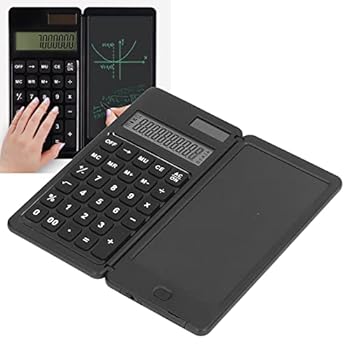 【中古】【未使用】デスクトップ電卓 安定したパフォーマンス ソーラー電卓 LCDライティングタブレット付き 耐摩耗性 ポータブル 折りたたみ式 勉強用電卓 オフィス