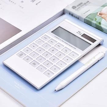 【中古】N/A デスクトップ計算機ウルトラシン計算機、かわいいキャンディーバーコンピューター透明な大きなボタン12桁のディスプレイデュアル電源