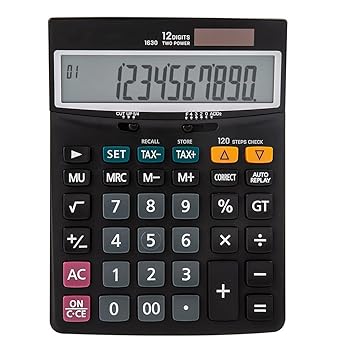 【中古】N/A 計算機120ステップチェック税計算機12桁バッテリーとソーラーデュアルパワーオフィスビジネス用品