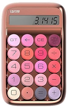 【中古】メカニカルキーボード電卓、大型10桁ディスプレイ付き電子デスクトップ電卓、学校会計用多機能オフィス電卓 大画面 ボタン取り外し可能 (ローズ｜AJIMURA-SHOP