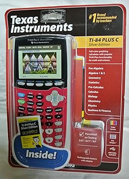 【中古】【未使用】Texas Instruments TI-84 Plus C Silver Edition Graphing Calculator, Full Color Display, Includes Dummies Manual, Dark Pink